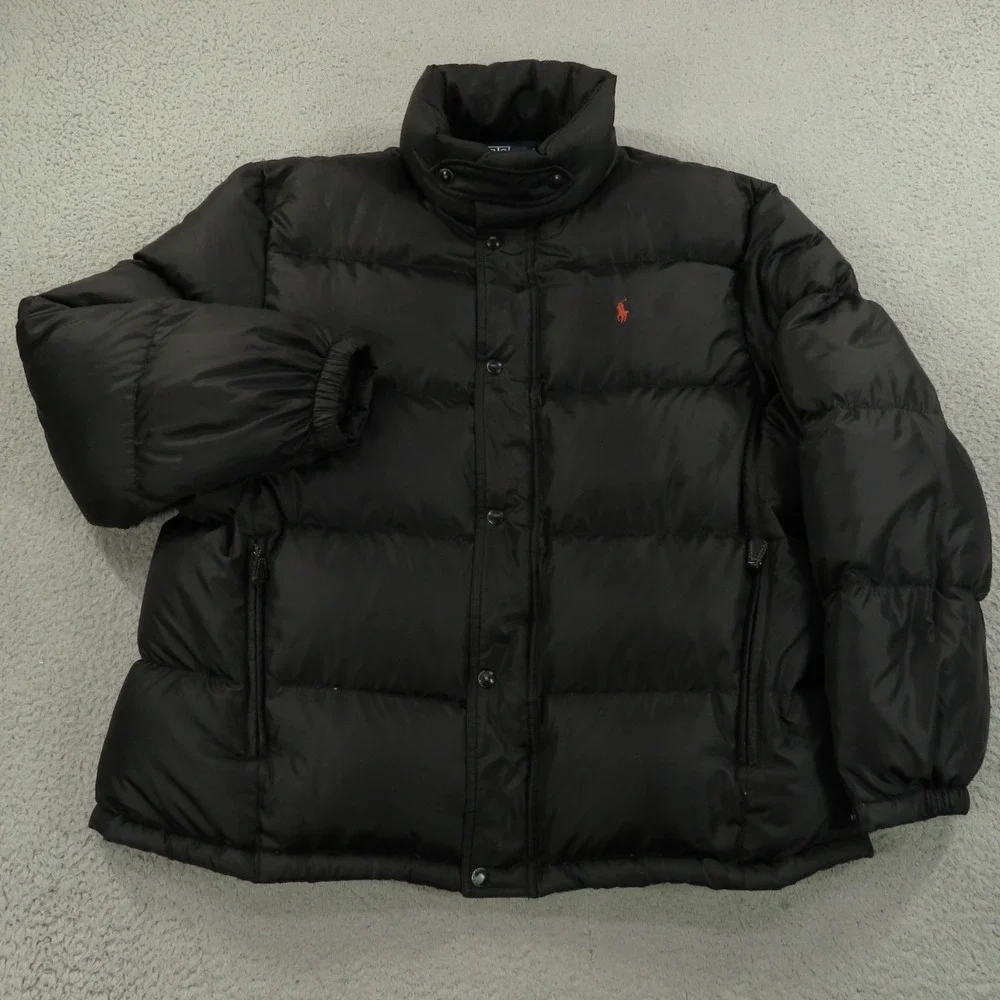 Polo Ralph Lauren Jacket Mens XL 650 Down Filled Puffer Quilted Full Zip Pony